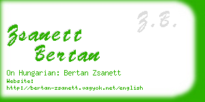 zsanett bertan business card